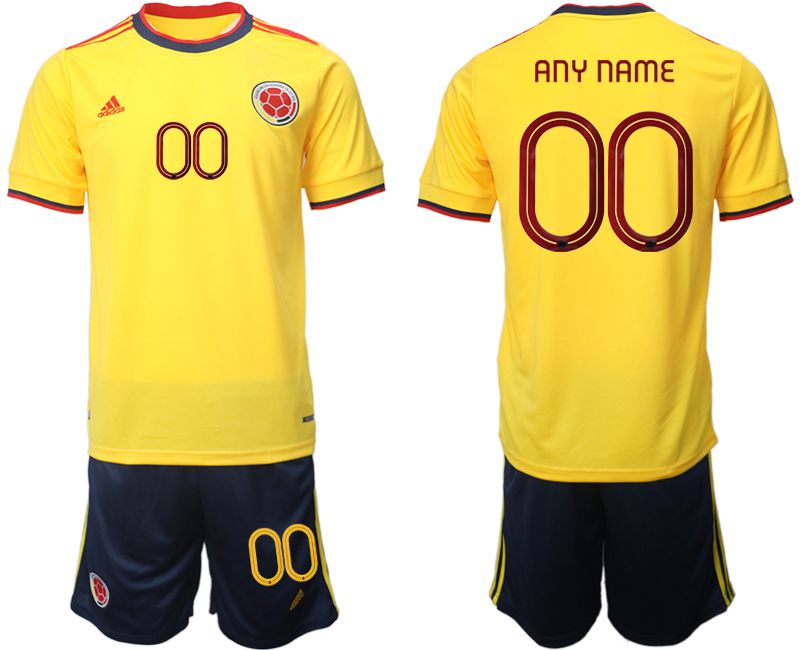 Men 2022 World Cup National Team Colombia home yellow customized Soccer Jersey->denmark->Soccer Country Jersey